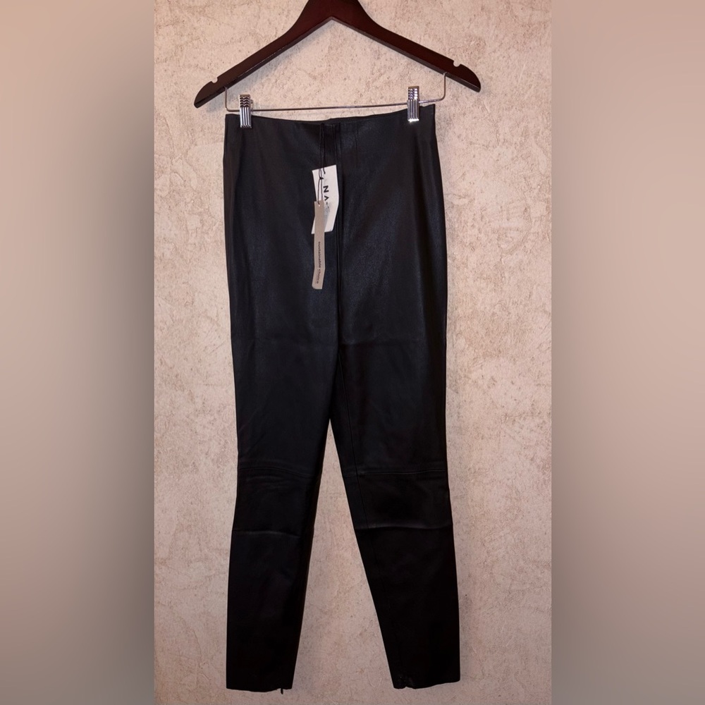 NA-KD Reborn PU Zipper HemLeggings